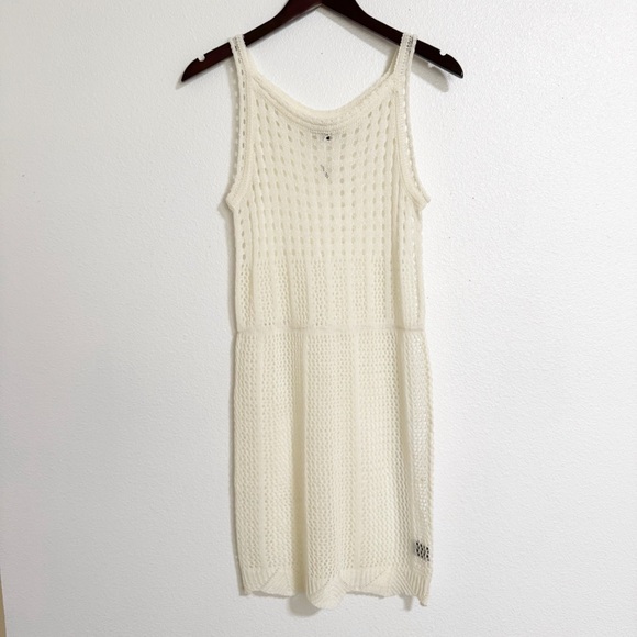 NEW POL Open Knit Crochet Tank Dress Swim Cover - Picture 2 of 14